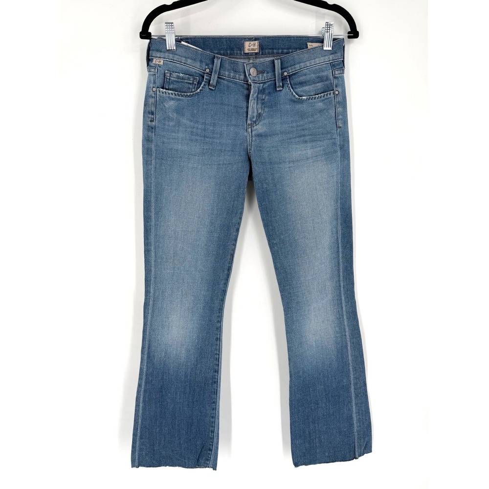 Citizens of Humanity Kelly‎ Bootcut Jeans Womens Blue Low Rise Raw Hem Y2K Indie